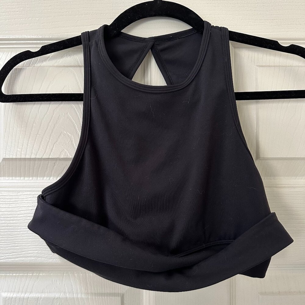 HALARA Criss Cross High Neck Black Sports Bra